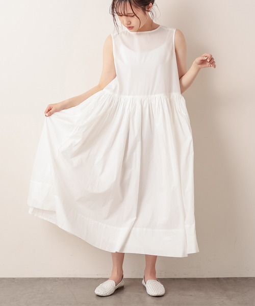 PUAL CE CIN（ピュアルセシン）の「ペーパー加工ワンピース（ワンピース・レディース・ホワイト/ブラック/ナチュラル・FREE）」の14枚目の写真