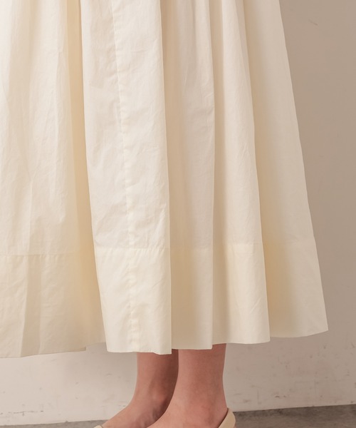 PUAL CE CIN（ピュアルセシン）の「ペーパー加工ワンピース（ワンピース・レディース・ホワイト/ブラック/ナチュラル・FREE）」の6枚目の写真
