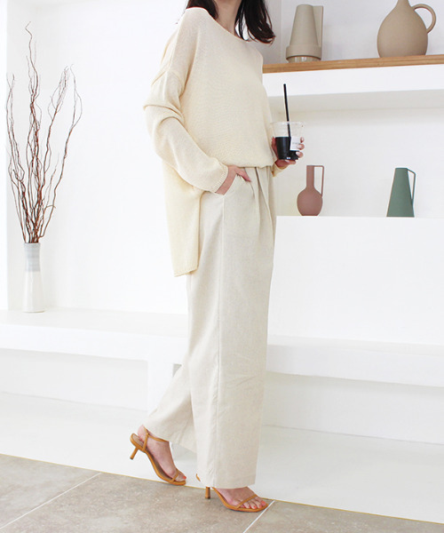 MODE ROBE（モードローブ）の「透かし編みニット（ニット/セーター・レディース・ベージュ/アイボリー・FREE）」の4枚目の写真