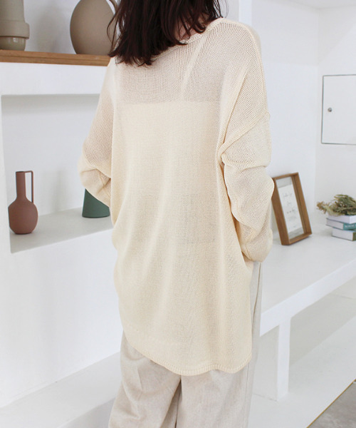 MODE ROBE（モードローブ）の「透かし編みニット（ニット/セーター・レディース・ベージュ/アイボリー・FREE）」の7枚目の写真