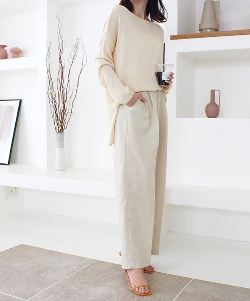 MODE ROBE（モードローブ）の「透かし編みニット（ニット/セーター・レディース・ベージュ/アイボリー・FREE）」の10枚目の写真