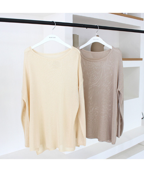 MODE ROBE（モードローブ）の「透かし編みニット（ニット/セーター・レディース・ベージュ/アイボリー・FREE）」の12枚目の写真