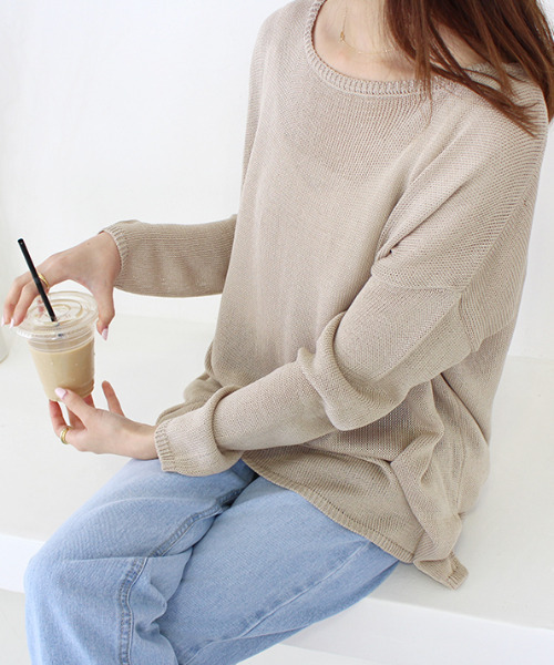 MODE ROBE（モードローブ）の「透かし編みニット（ニット/セーター・レディース・ベージュ/アイボリー・FREE）」の18枚目の写真