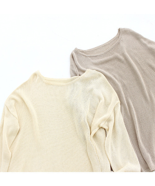 MODE ROBE（モードローブ）の「透かし編みニット（ニット/セーター・レディース・ベージュ/アイボリー・FREE）」の21枚目の写真