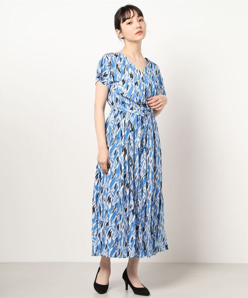 セール Mizuiro Ind プリントカシュクールワンピース ワンピース Mizuiroind ミズイロインド のファッション通販 Zozotown