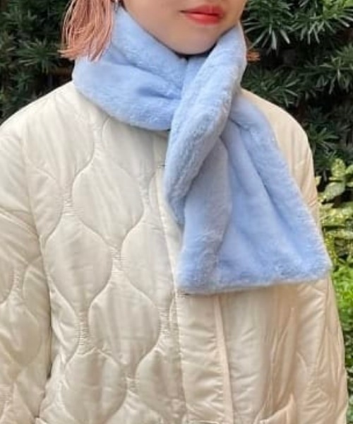 Ray BEAMS（レイビームス）の「Ray BEAMS / フェイクファー ティペット（マフラー・レディース・ライトブルー/ブラック/その他/レッド系その他3・ONE SIZE）」の21枚目の写真