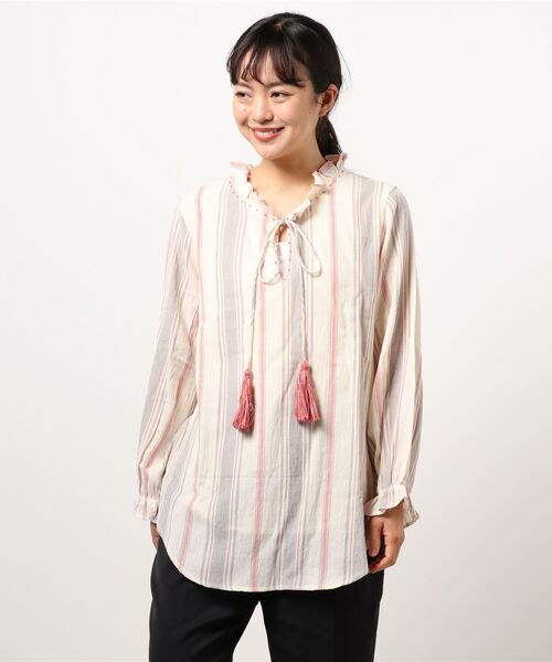 シャツ ブラウス Rose トップスbud ローズバッド のファッション ブラウス シャツ ブラウス Rose