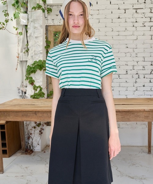 ANEDIT（アンエディット）の「【ANEDIT 】フロントタックスカート / Front Tuck skirt（スカート・レディース・ホワイト/ブラック・SMALL/MEDIUM）」の7枚目の写真