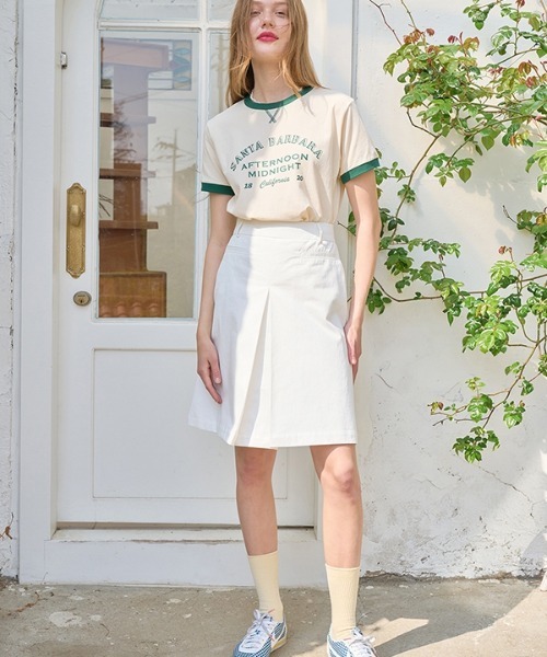 ANEDIT（アンエディット）の「【ANEDIT 】フロントタックスカート / Front Tuck skirt（スカート・レディース・ホワイト/ブラック・SMALL/MEDIUM）」の8枚目の写真