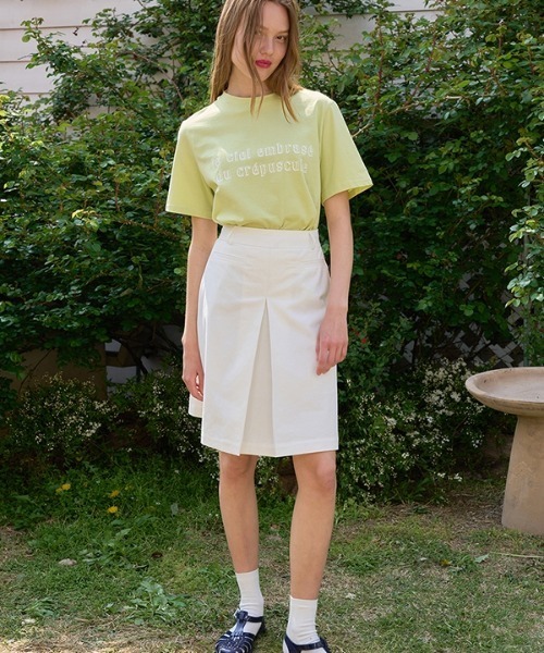 ANEDIT（アンエディット）の「【ANEDIT 】フロントタックスカート / Front Tuck skirt（スカート・レディース・ホワイト/ブラック・SMALL/MEDIUM）」の11枚目の写真