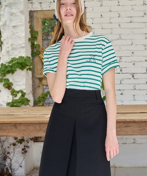 ANEDIT（アンエディット）の「【ANEDIT 】フロントタックスカート / Front Tuck skirt（スカート・レディース・ホワイト/ブラック・SMALL/MEDIUM）」の3枚目の写真