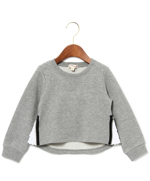 green label relaxing（グリーンレーベルリラクシング）の「【KIDS】 ウラケ サイドレース プルオーバー（スウェット・キッズ・ブラック/グレー・115/135/105/125/95）」の2枚目の写真