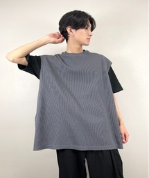 【XU/エックスユー】waffle sleeveless tee/ワッフル スリーブレス Tシャツ