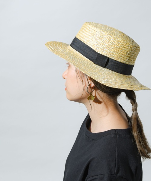 folka（フォルカ）の「【folka（フォルカ）】クラシカルカンカン帽（ハット・レディース・ベージュ・ONE SIZE）」の5枚目の写真