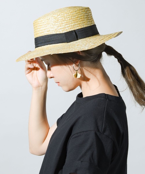 folka（フォルカ）の「【folka（フォルカ）】クラシカルカンカン帽（ハット・レディース・ベージュ・ONE SIZE）」の6枚目の写真