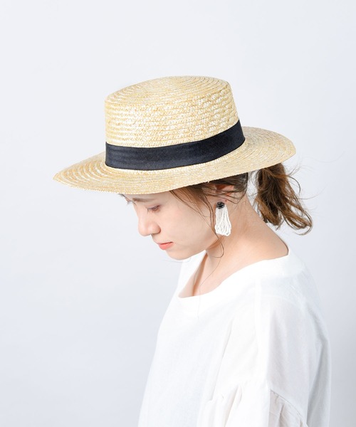 folka（フォルカ）の「【folka（フォルカ）】クラシカルカンカン帽（ハット・レディース・ベージュ・ONE SIZE）」の12枚目の写真