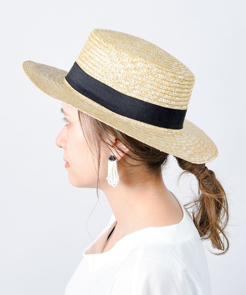 folka（フォルカ）の「【folka（フォルカ）】クラシカルカンカン帽（ハット・レディース・ベージュ・ONE SIZE）」の11枚目の写真