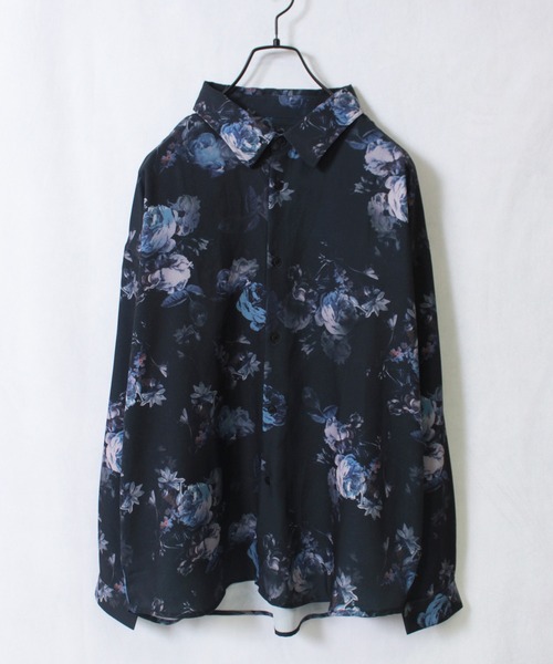 yield(イールド)の「【ciao】総柄 トロミ 長袖 ルーズシルエット ロングスリーブ オーバーサイズシャツ/柄シャツ 227-50(211-50)(シャツ/ブラウス・メンズ・ブルー/ブラウン/ブラック/キャメル/ブルー系2/ブラック系2/ホワイト/グレー/ベージュ系2/ダークブラウン/ブラック系3/ブラック系4/グレー系2/ブラウン系2/ブラウン系3/ブラウン系4/ベージュ/ホワイト系4/ホワイト系5/アイボリー/ブラック系8/ブラック系6/ブラック系7/ホワイト系2/グレー系3/ブラック系5/ネイビー/ホワイト系3/ライトグレー/グレー系4・M/L)」の10枚目の写真