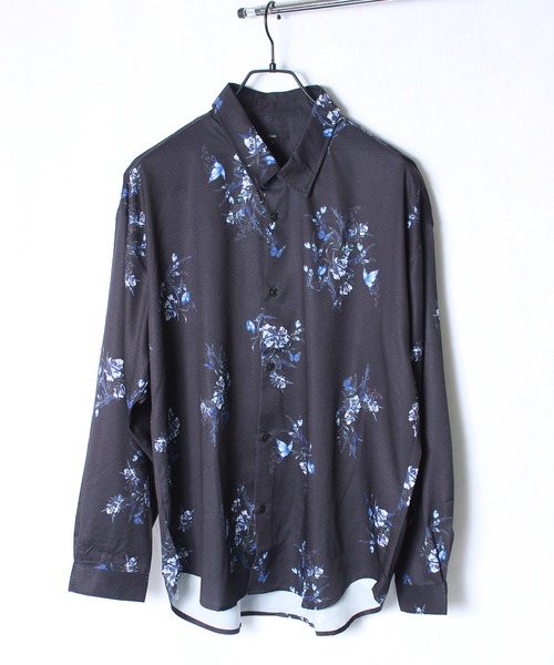 yield(イールド)の「【ciao】総柄 トロミ 長袖 ルーズシルエット ロングスリーブ オーバーサイズシャツ/柄シャツ 227-50(211-50)(シャツ/ブラウス・メンズ・ブルー/ブラウン/ブラック/キャメル/ブルー系2/ブラック系2/ホワイト/グレー/ベージュ系2/ダークブラウン/ブラック系3/ブラック系4/グレー系2/ブラウン系2/ブラウン系3/ブラウン系4/ベージュ/ホワイト系4/ホワイト系5/アイボリー/ブラック系8/ブラック系6/ブラック系7/ホワイト系2/グレー系3/ブラック系5/ネイビー/ホワイト系3/ライトグレー/グレー系4・M/L)」の12枚目の写真