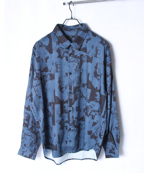 yield(イールド)の「【ciao】総柄 トロミ 長袖 ルーズシルエット ロングスリーブ オーバーサイズシャツ/柄シャツ 227-50(211-50)(シャツ/ブラウス・メンズ・ブルー/ブラウン/ブラック/キャメル/ブルー系2/ブラック系2/ホワイト/グレー/ベージュ系2/ダークブラウン/ブラック系3/ブラック系4/グレー系2/ブラウン系2/ブラウン系3/ブラウン系4/ベージュ/ホワイト系4/ホワイト系5/アイボリー/ブラック系8/ブラック系6/ブラック系7/ホワイト系2/グレー系3/ブラック系5/ネイビー/ホワイト系3/ライトグレー/グレー系4・M/L)」の20枚目の写真