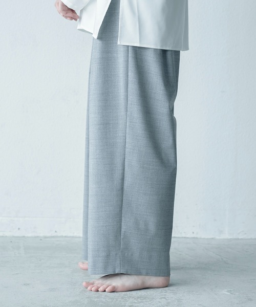 Utusiyo（ウツシヨ）の「wide pants 心（スラックス・メンズ・チャコールグレー/ブラック/パープル・MEDIUM/LARGE）」の10枚目の写真
