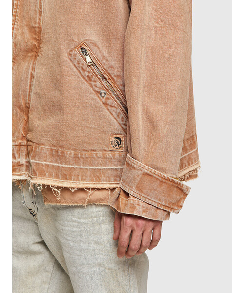 DIESEL(ディーゼル)の「メンズ ジャケット ガーメントダイ(ミリタリージャケット・メンズ・カーキ/ライトブラウン・SMALL/MEDIUM/LARGE/X-SMALL/X-LARGE)」の5枚目の写真