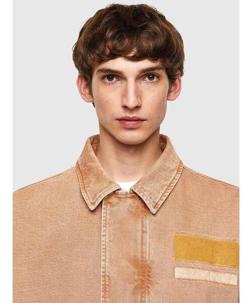 DIESEL(ディーゼル)の「メンズ ジャケット ガーメントダイ(ミリタリージャケット・メンズ・カーキ/ライトブラウン・SMALL/MEDIUM/LARGE/X-SMALL/X-LARGE)」の6枚目の写真