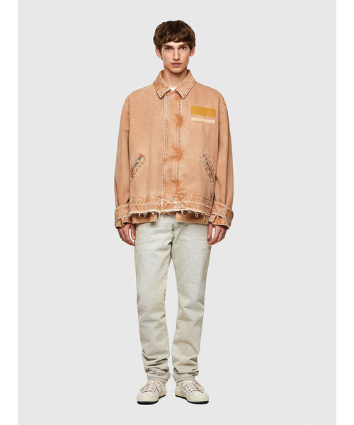 DIESEL(ディーゼル)の「メンズ ジャケット ガーメントダイ(ミリタリージャケット・メンズ・カーキ/ライトブラウン・SMALL/MEDIUM/LARGE/X-SMALL/X-LARGE)」の8枚目の写真