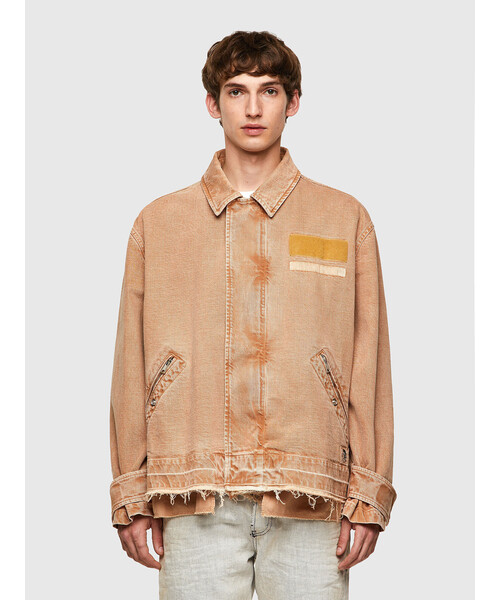 DIESEL(ディーゼル)の「メンズ ジャケット ガーメントダイ(ミリタリージャケット・メンズ・カーキ/ライトブラウン・SMALL/MEDIUM/LARGE/X-SMALL/X-LARGE)」の10枚目の写真