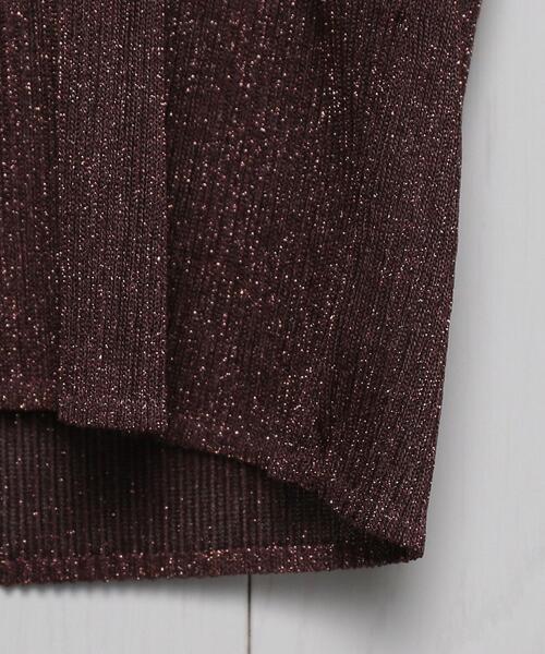 H　BEAUTY&YOUTH UNITED ARROWS（エイチビューティーアンドユースユナイテッドアローズ）の「＜H＞LAME PLEATED PULLOVER/ニット（ニット/セーター・レディース・ネイビー/ブラウン・FREE）」の11枚目の写真