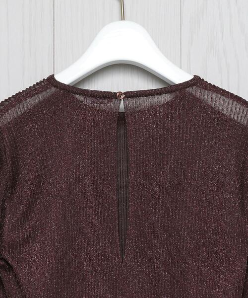 H　BEAUTY&YOUTH UNITED ARROWS（エイチビューティーアンドユースユナイテッドアローズ）の「＜H＞LAME PLEATED PULLOVER/ニット（ニット/セーター・レディース・ネイビー/ブラウン・FREE）」の12枚目の写真