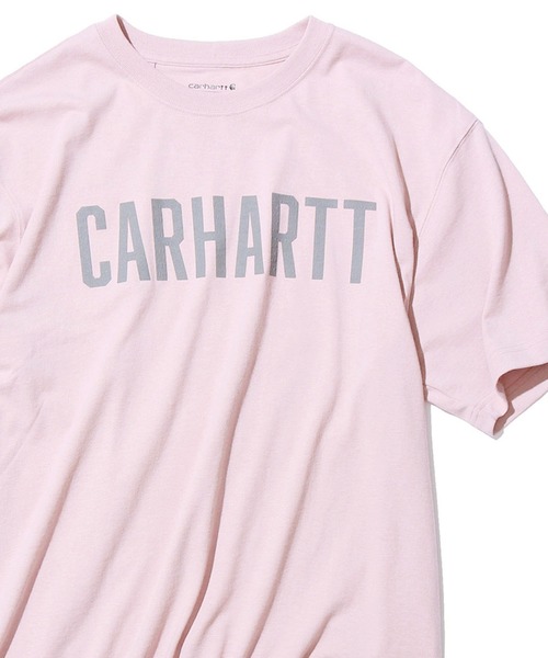Carhartt(カーハート)の「Carhartt/カーハート Loose Fit Heavyweight Shot-Sleeve Block Logo Graphic Tshirt Tシャツ(Tシャツ/カットソー・メンズ・スモークピンク/グレー・XL/XXL/L)」の1枚目の写真
