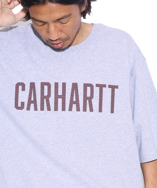 Carhartt(カーハート)の「Carhartt/カーハート Loose Fit Heavyweight Shot-Sleeve Block Logo Graphic Tshirt Tシャツ(Tシャツ/カットソー・メンズ・スモークピンク/グレー・XL/XXL/L)」の17枚目の写真
