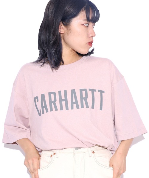 Carhartt(カーハート)の「Carhartt/カーハート Loose Fit Heavyweight Shot-Sleeve Block Logo Graphic Tshirt Tシャツ(Tシャツ/カットソー・メンズ・スモークピンク/グレー・XL/XXL/L)」の18枚目の写真