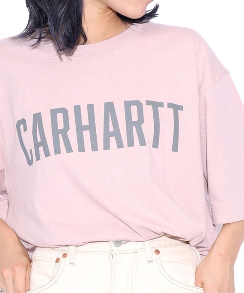Carhartt(カーハート)の「Carhartt/カーハート Loose Fit Heavyweight Shot-Sleeve Block Logo Graphic Tshirt Tシャツ(Tシャツ/カットソー・メンズ・スモークピンク/グレー・XL/XXL/L)」の19枚目の写真