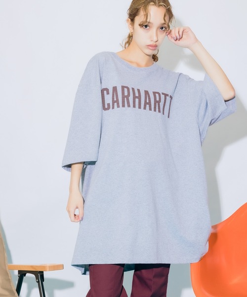 Carhartt(カーハート)の「Carhartt/カーハート Loose Fit Heavyweight Shot-Sleeve Block Logo Graphic Tshirt Tシャツ(Tシャツ/カットソー・メンズ・スモークピンク/グレー・XL/XXL/L)」の21枚目の写真