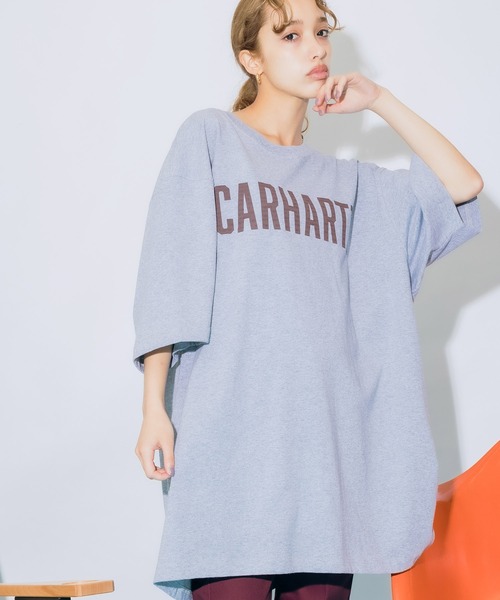 Carhartt(カーハート)の「Carhartt/カーハート Loose Fit Heavyweight Shot-Sleeve Block Logo Graphic Tshirt Tシャツ(Tシャツ/カットソー・メンズ・スモークピンク/グレー・XL/XXL/L)」の22枚目の写真