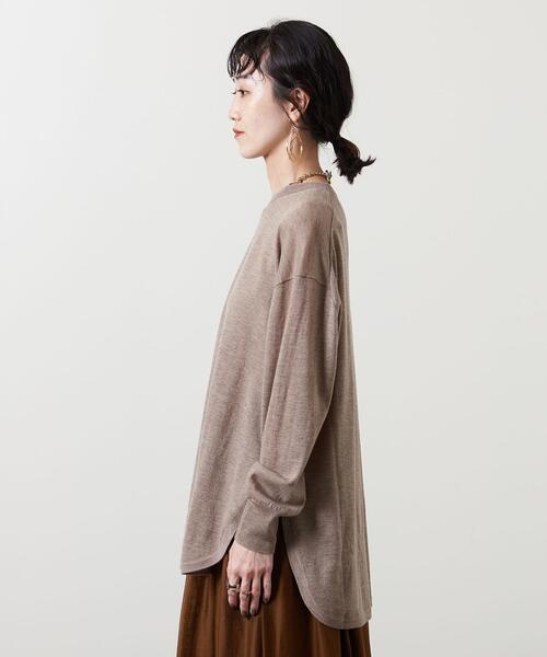 SACRA（サクラ）の「＜SACRA（サクラ）＞ラウンドヘム ニット（ニット/セーター・レディース・ブラック/ベージュ/パープル・38）」の10枚目の写真