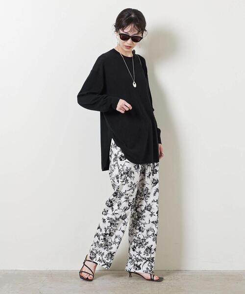 SACRA（サクラ）の「＜SACRA（サクラ）＞ラウンドヘム ニット（ニット/セーター・レディース・ブラック/ベージュ/パープル・38）」の4枚目の写真