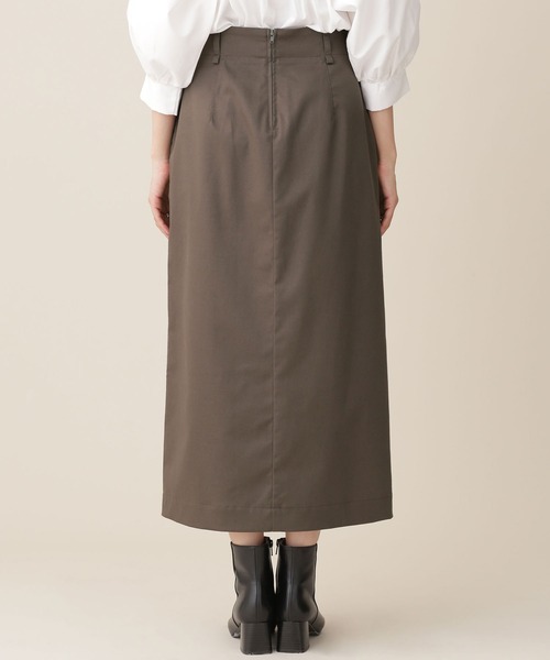 NANO universe(ナノユニバース)の「リンクルマジック フロント釦スカート(スカート・レディース・チャコール/ピンク系その他/ベージュ・36/38)」の12枚目の写真