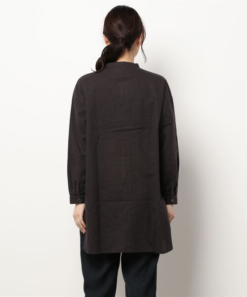 salle de bal(サルデバル)の「【 HEAVENLY / ヘヴンリー 】 コットン リネン ピンタックシャツ チュニック シャツ Brushed C/L Pintuck Shirt Tunic // HEAVENLY 2161022 DLW(シャツ/ブラウス・レディース・チャコールグレー/オフホワイト・FREE)」の4枚目の写真