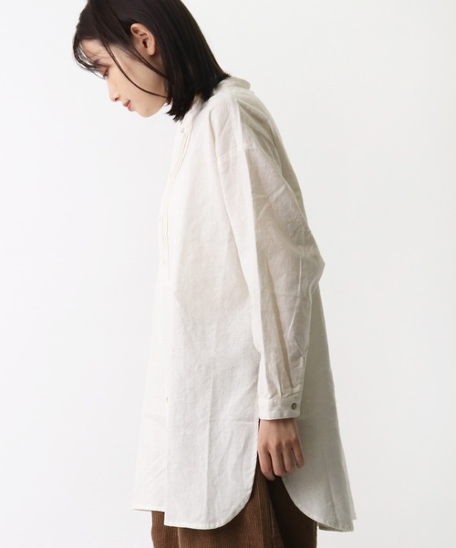 salle de bal(サルデバル)の「【 HEAVENLY / ヘヴンリー 】 コットン リネン ピンタックシャツ チュニック シャツ Brushed C/L Pintuck Shirt Tunic // HEAVENLY 2161022 DLW(シャツ/ブラウス・レディース・チャコールグレー/オフホワイト・FREE)」の19枚目の写真