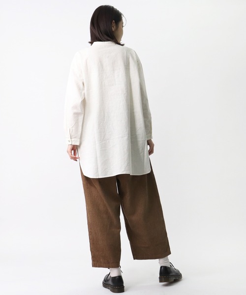 salle de bal(サルデバル)の「【 HEAVENLY / ヘヴンリー 】 コットン リネン ピンタックシャツ チュニック シャツ Brushed C/L Pintuck Shirt Tunic // HEAVENLY 2161022 DLW(シャツ/ブラウス・レディース・チャコールグレー/オフホワイト・FREE)」の16枚目の写真