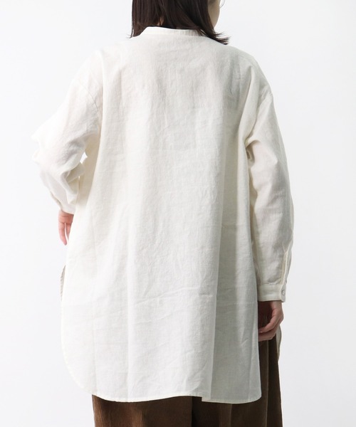 salle de bal(サルデバル)の「【 HEAVENLY / ヘヴンリー 】 コットン リネン ピンタックシャツ チュニック シャツ Brushed C/L Pintuck Shirt Tunic // HEAVENLY 2161022 DLW(シャツ/ブラウス・レディース・チャコールグレー/オフホワイト・FREE)」の15枚目の写真