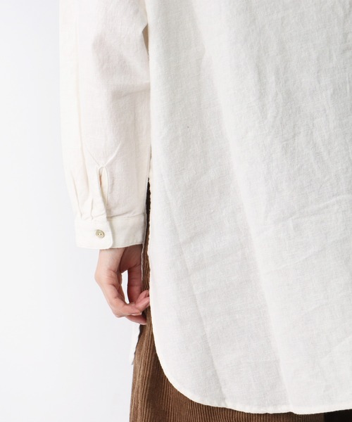 salle de bal(サルデバル)の「【 HEAVENLY / ヘヴンリー 】 コットン リネン ピンタックシャツ チュニック シャツ Brushed C/L Pintuck Shirt Tunic // HEAVENLY 2161022 DLW(シャツ/ブラウス・レディース・チャコールグレー/オフホワイト・FREE)」の14枚目の写真