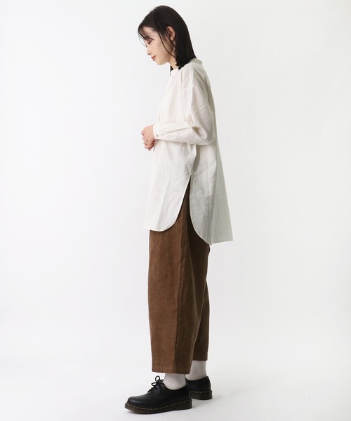 salle de bal(サルデバル)の「【 HEAVENLY / ヘヴンリー 】 コットン リネン ピンタックシャツ チュニック シャツ Brushed C/L Pintuck Shirt Tunic // HEAVENLY 2161022 DLW(シャツ/ブラウス・レディース・チャコールグレー/オフホワイト・FREE)」の17枚目の写真