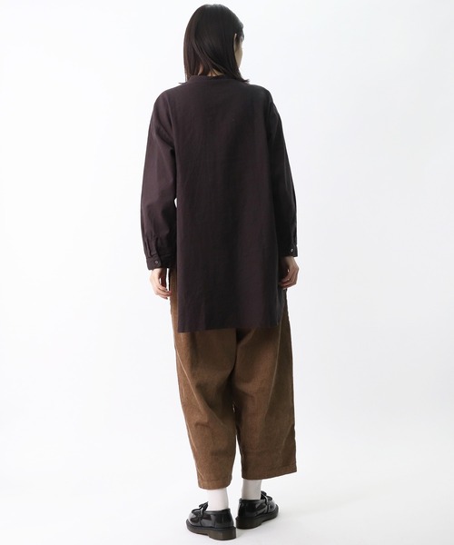 salle de bal(サルデバル)の「【 HEAVENLY / ヘヴンリー 】 コットン リネン ピンタックシャツ チュニック シャツ Brushed C/L Pintuck Shirt Tunic // HEAVENLY 2161022 DLW(シャツ/ブラウス・レディース・チャコールグレー/オフホワイト・FREE)」の8枚目の写真
