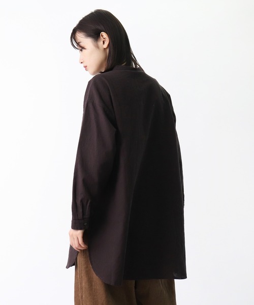 salle de bal(サルデバル)の「【 HEAVENLY / ヘヴンリー 】 コットン リネン ピンタックシャツ チュニック シャツ Brushed C/L Pintuck Shirt Tunic // HEAVENLY 2161022 DLW(シャツ/ブラウス・レディース・チャコールグレー/オフホワイト・FREE)」の7枚目の写真
