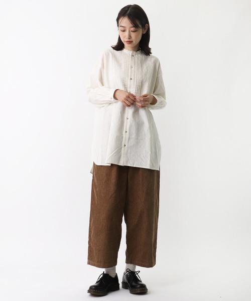 salle de bal(サルデバル)の「【 HEAVENLY / ヘヴンリー 】 コットン リネン ピンタックシャツ チュニック シャツ Brushed C/L Pintuck Shirt Tunic // HEAVENLY 2161022 DLW(シャツ/ブラウス・レディース・チャコールグレー/オフホワイト・FREE)」の18枚目の写真