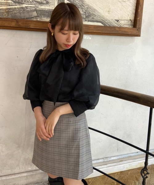 one after another NICE CLAUP(ワンアフターアナザーナイスクラップ)の「2Wayボウタイブラウス(シャツ/ブラウス・レディース・ブラック/ベージュ/アイボリー/ブラック系その他・FREE)」の8枚目の写真